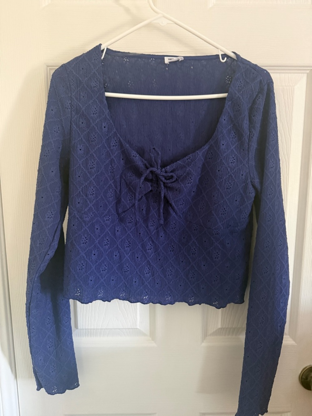 Cotton On Blue Tie-Front Top